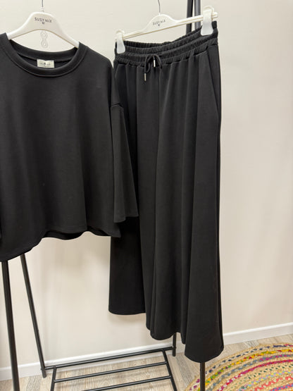 Completo tuta in Scuba Susy Mix Nero