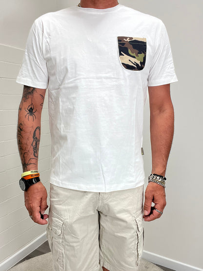 Gianni Lupo T-Shirt con Taschino Mimetico