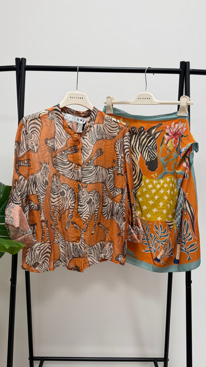 Camicia arancio zebra Haveone
