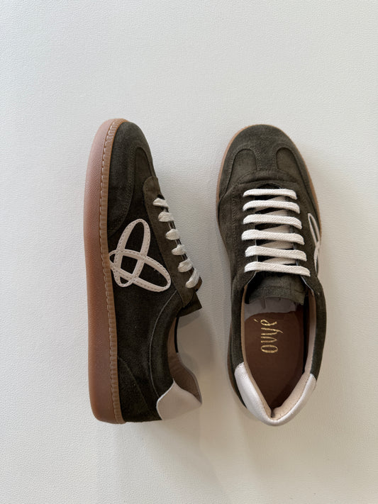 Ovyé Sneakers in Crosta Verde Militare
