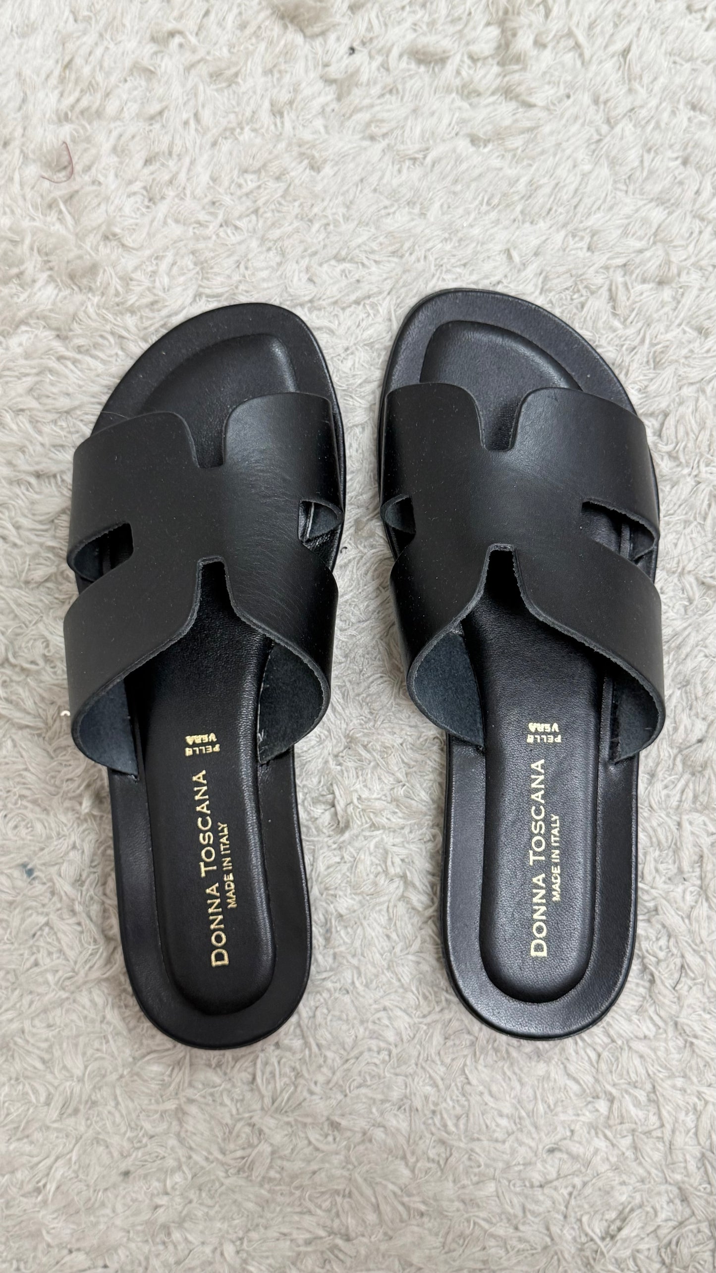 Ciabatta pelle Donna Toscana nero