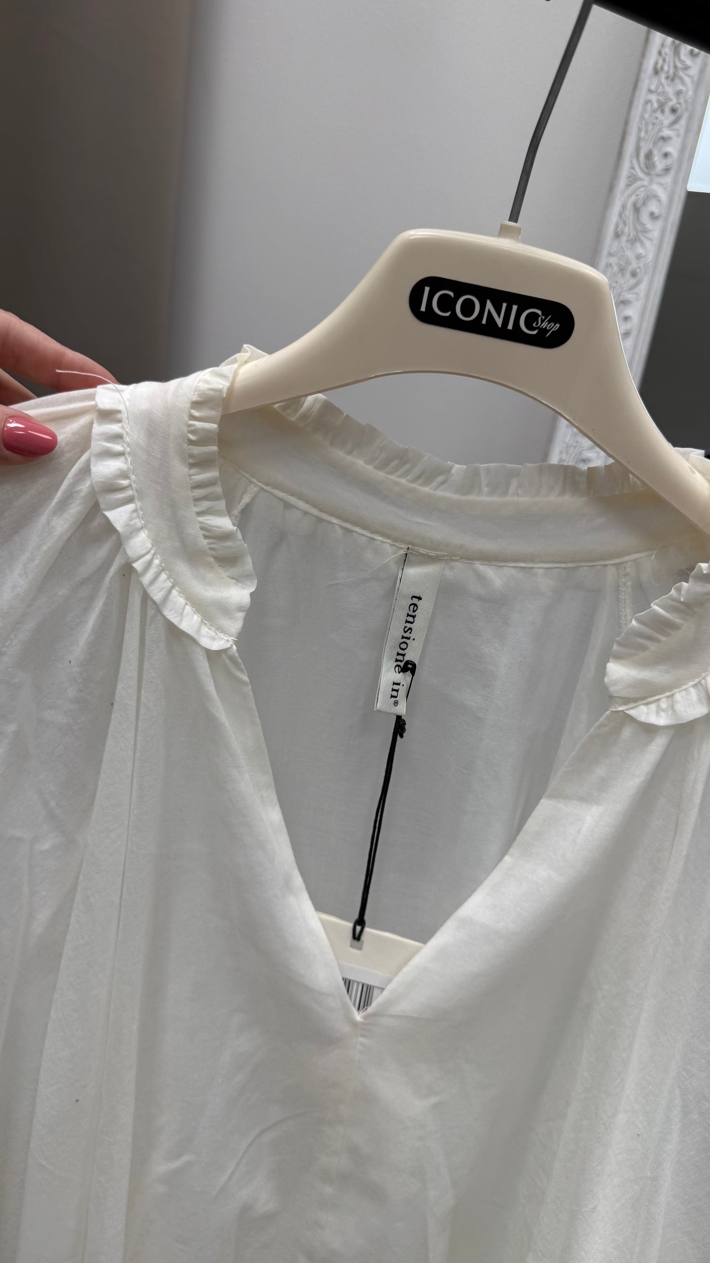 Camicia burro con manica pizzo Tensione In