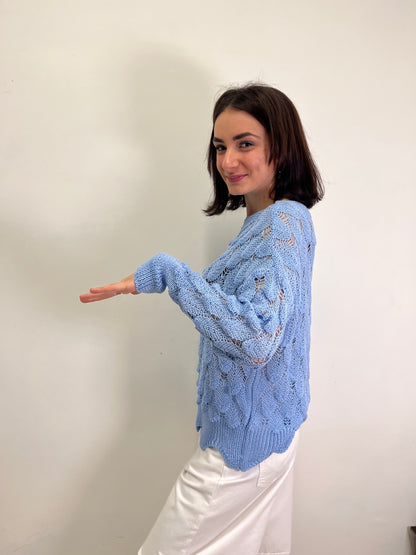 Maglia petalo Azzurro Susy Mix