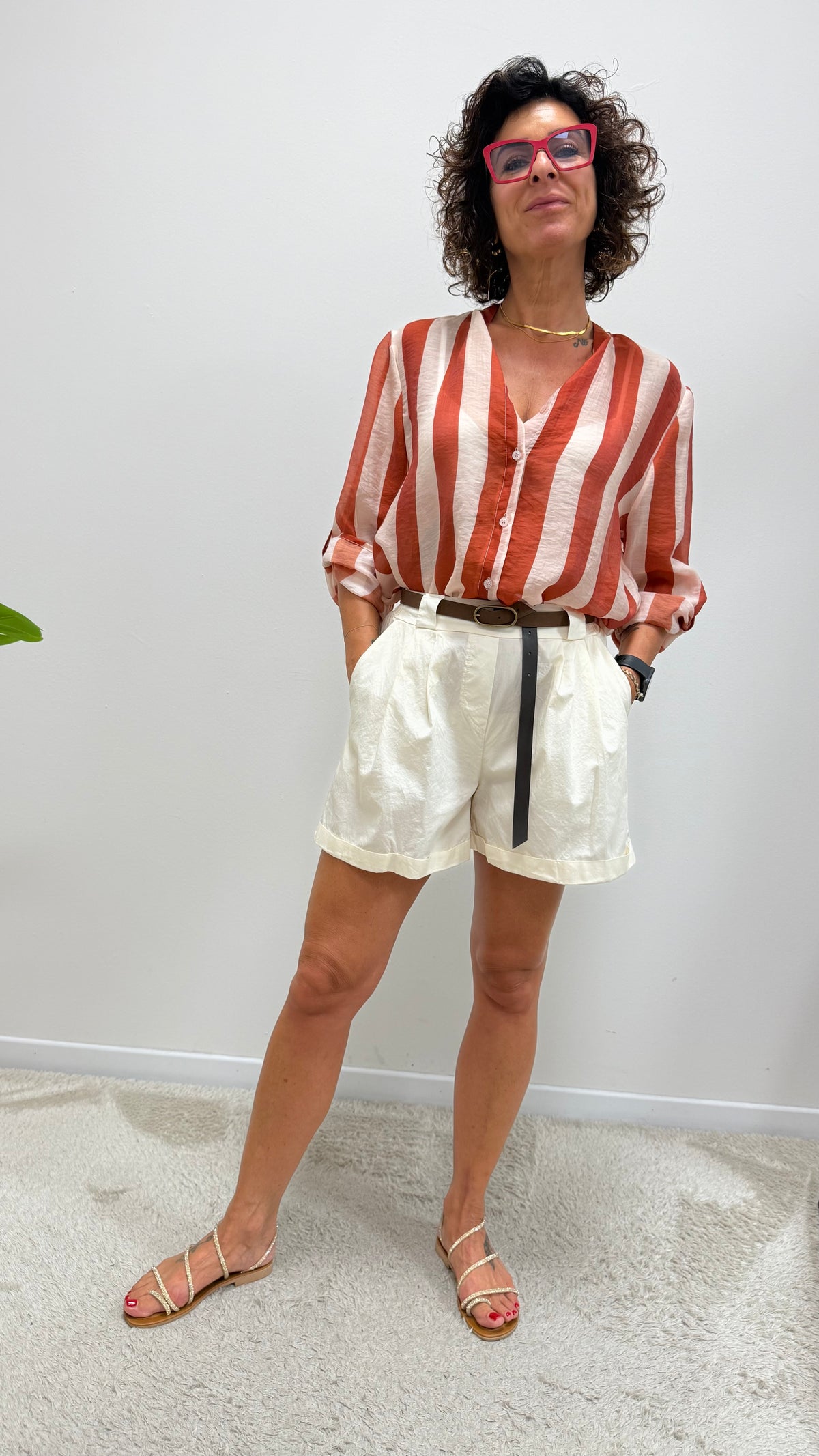 Shorts a Campana con Risvolto Burro HaveOne