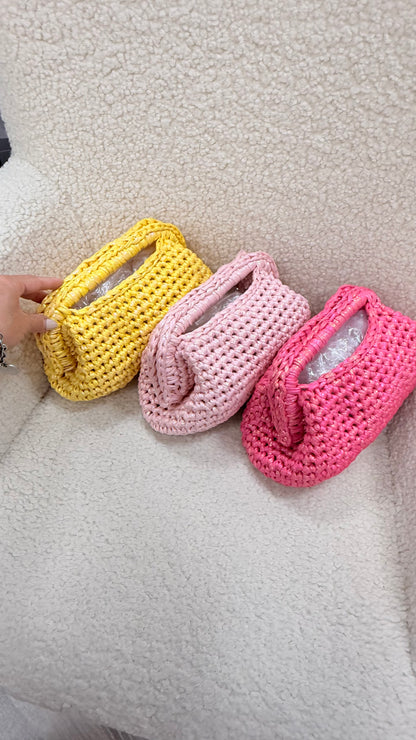 Borsa HAND MADE tricot rosa cangiante Memoire