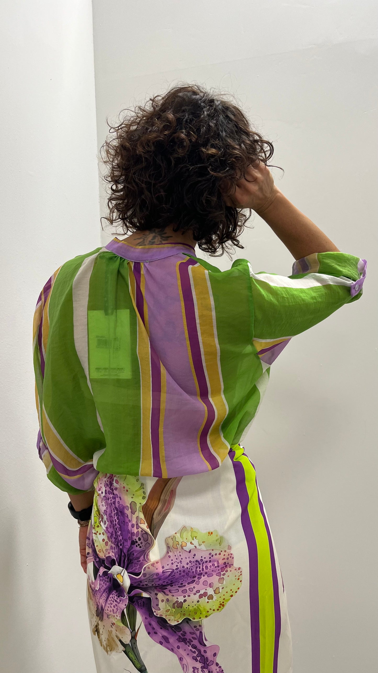 Camicia righe viola e lime HaveOne Art.CSV-Q504