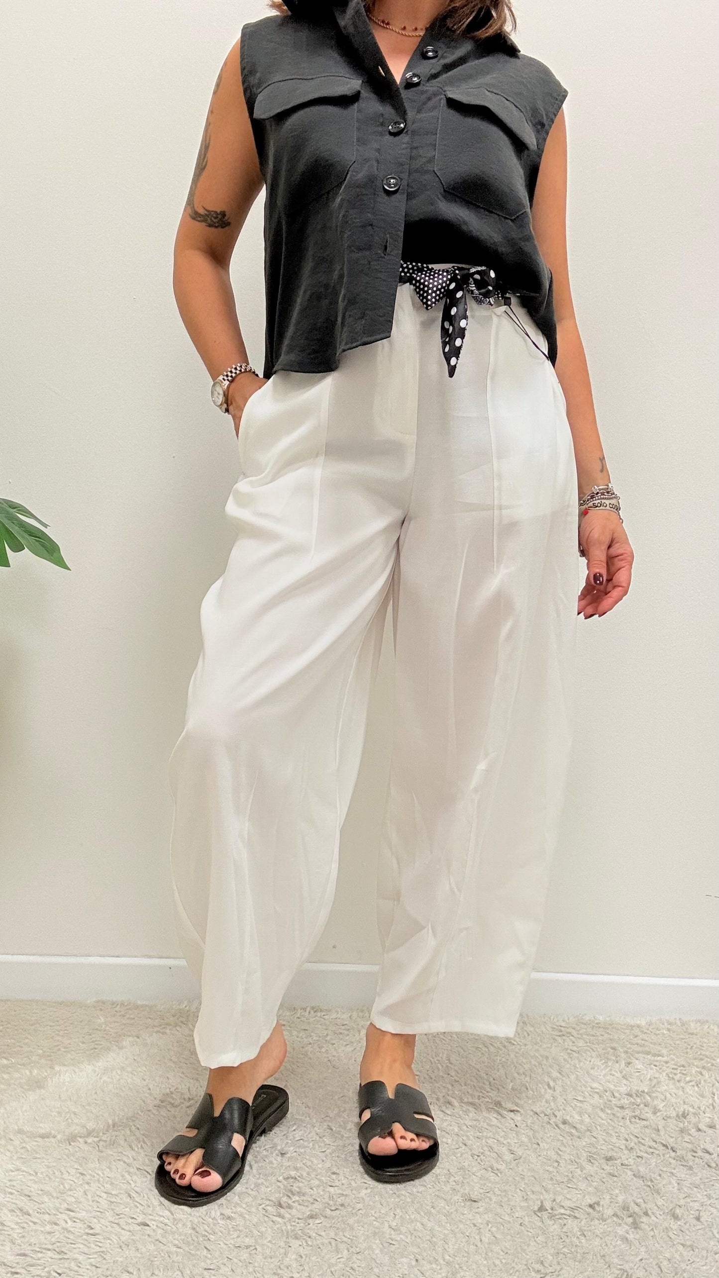 Pantaloni Cupro bianco Extasy