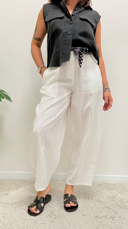 Pantaloni Cupro bianco Extasy