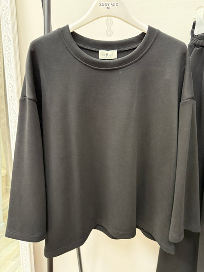 Completo tuta in Scuba Susy Mix Nero