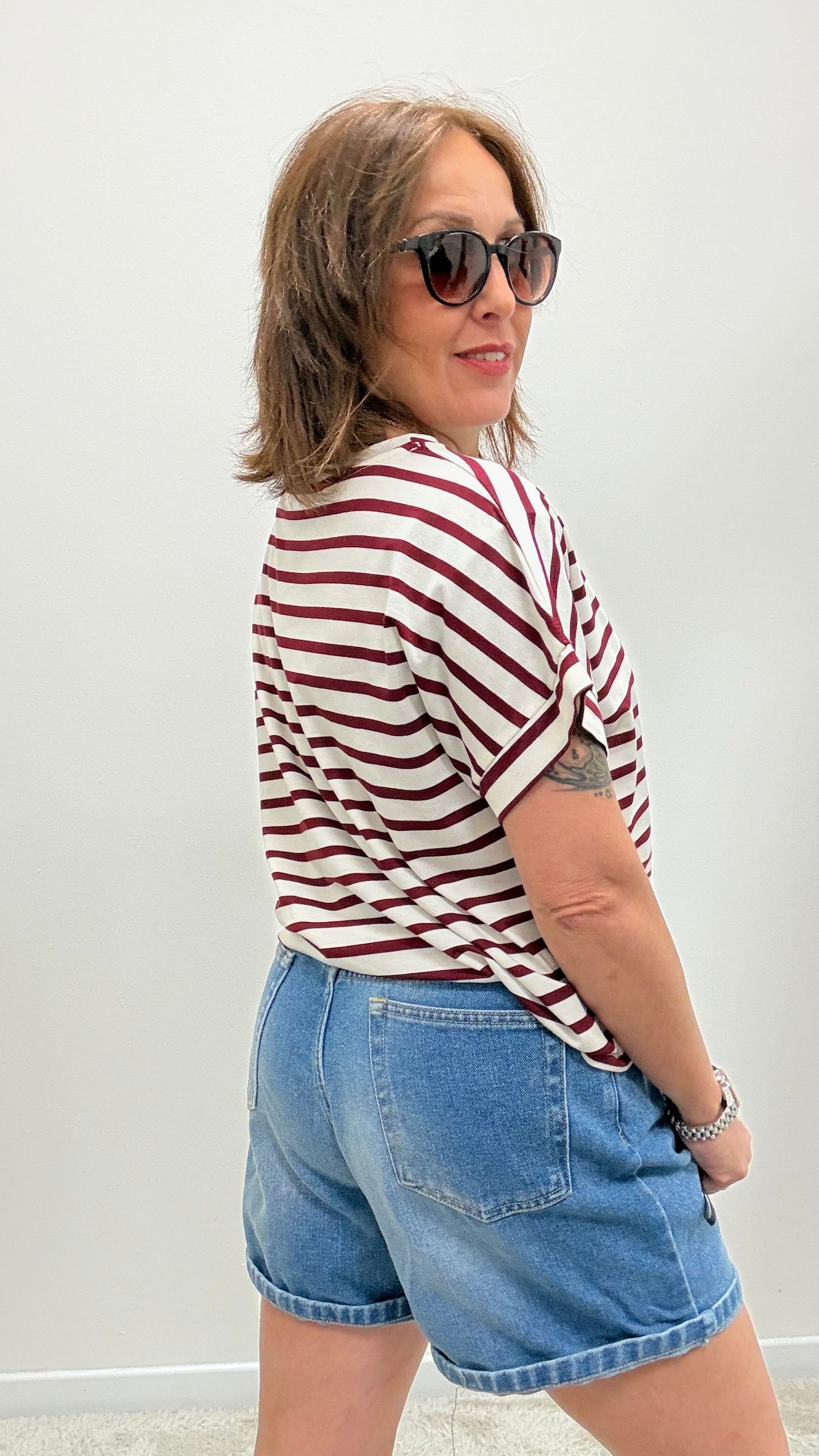 T-shirt scatolina righe Susy Mix india