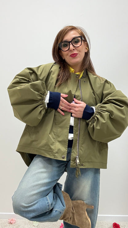 Polo righe blu con colletto a contrasto Tensione in