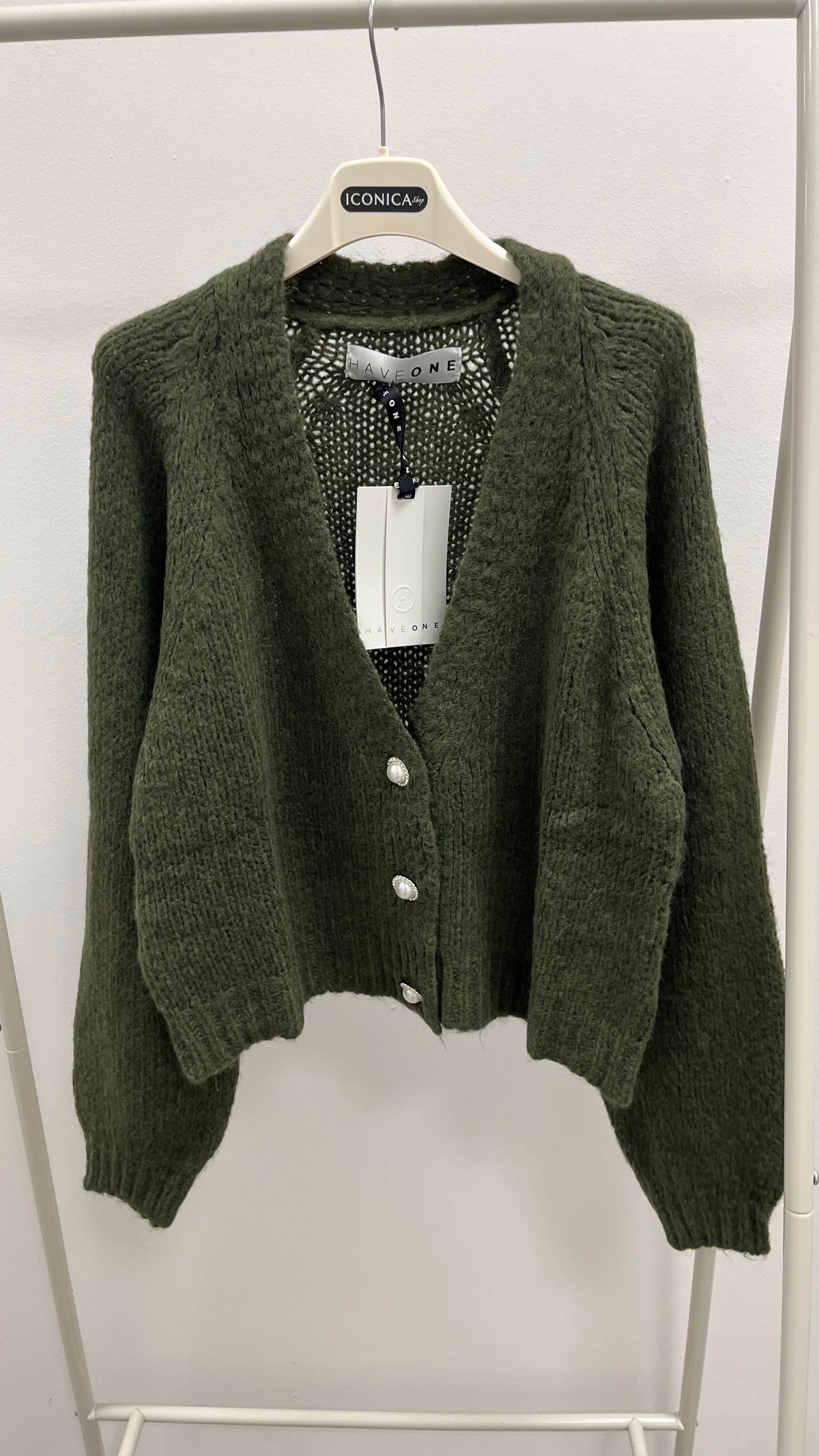 Cardigan Gioiello Verde Militare HaveOne