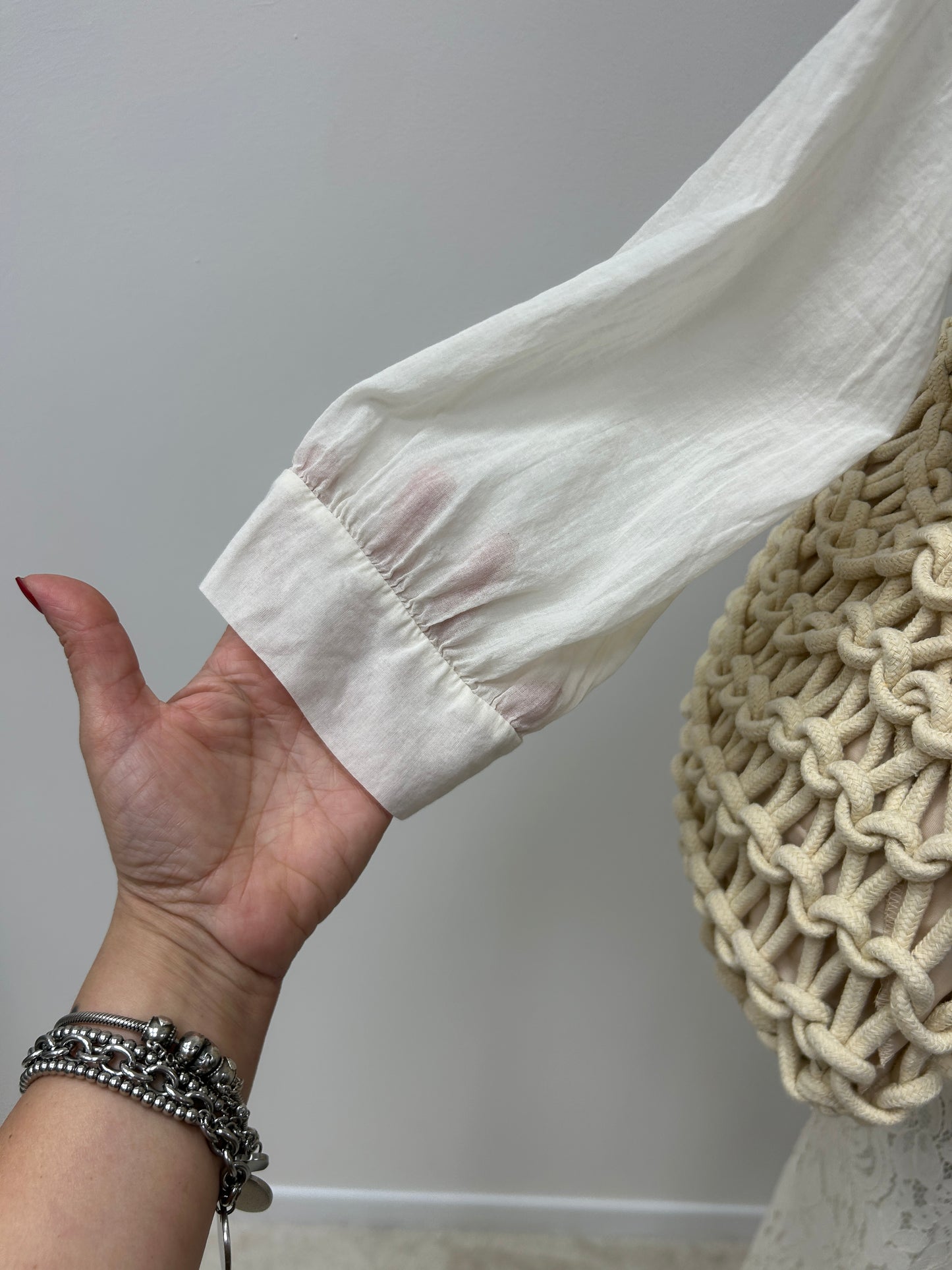 Susy mix camicia incrociata in mussola burro
