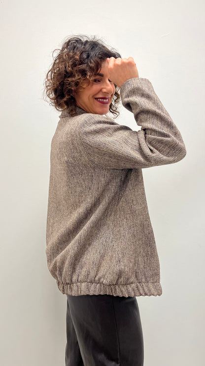 Giacca bomber donna spigata stile napoleonico My-d