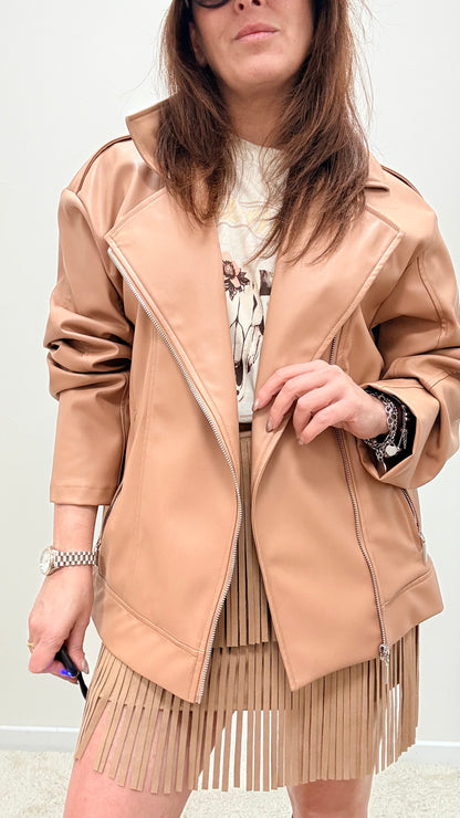 Chiodo over ecopelle blush Haveone