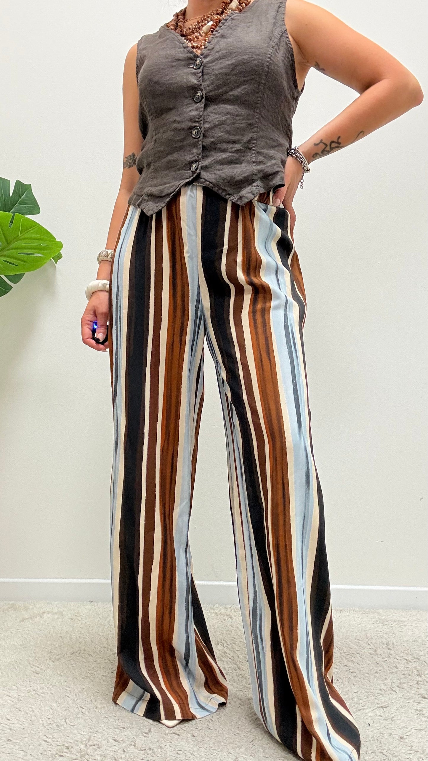 Pantalone Palazzo Righe etnico HaveOne