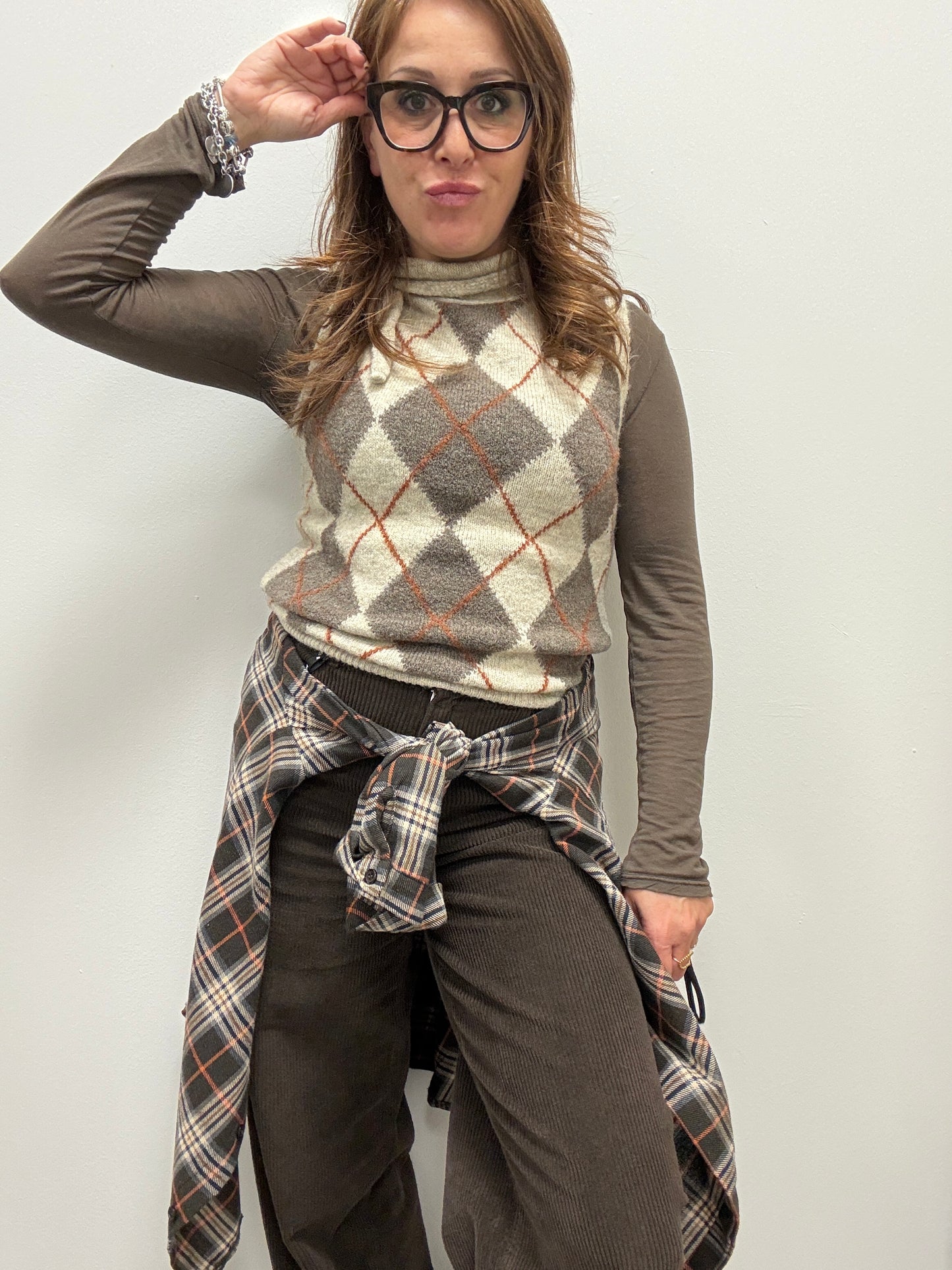 Gilet rombi e sciarpina Haveone