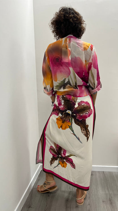 Gonna pareo lunga orchidea fucsia moro Haveone art. GVS-Q281