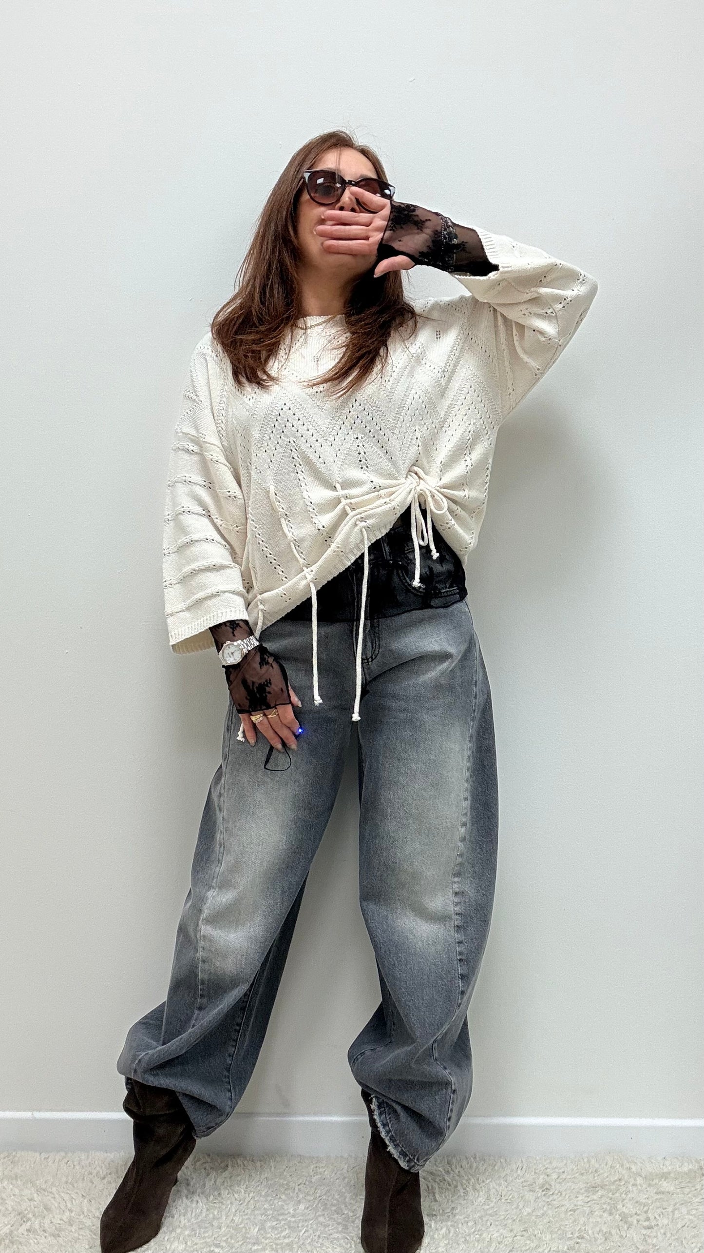 Jeans Lucy barrel grigio Haveone