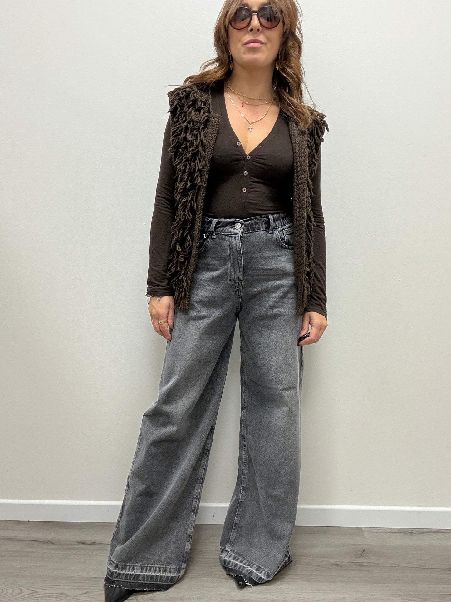 Maglia Serafino moro cashmire Haveone