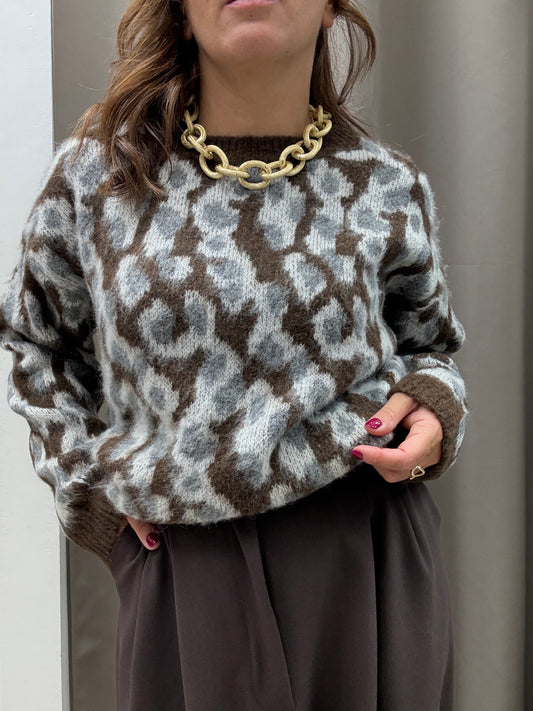 HaveOne Maglia Jacquard Moro
