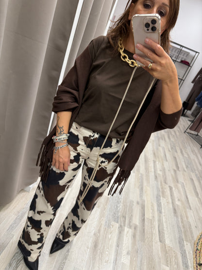 Poncho con frange Susy Mix Moro
