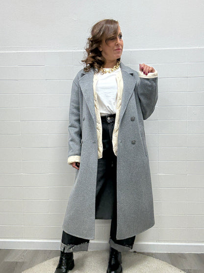 Cappotto Hand Made Haveone grigio fumo