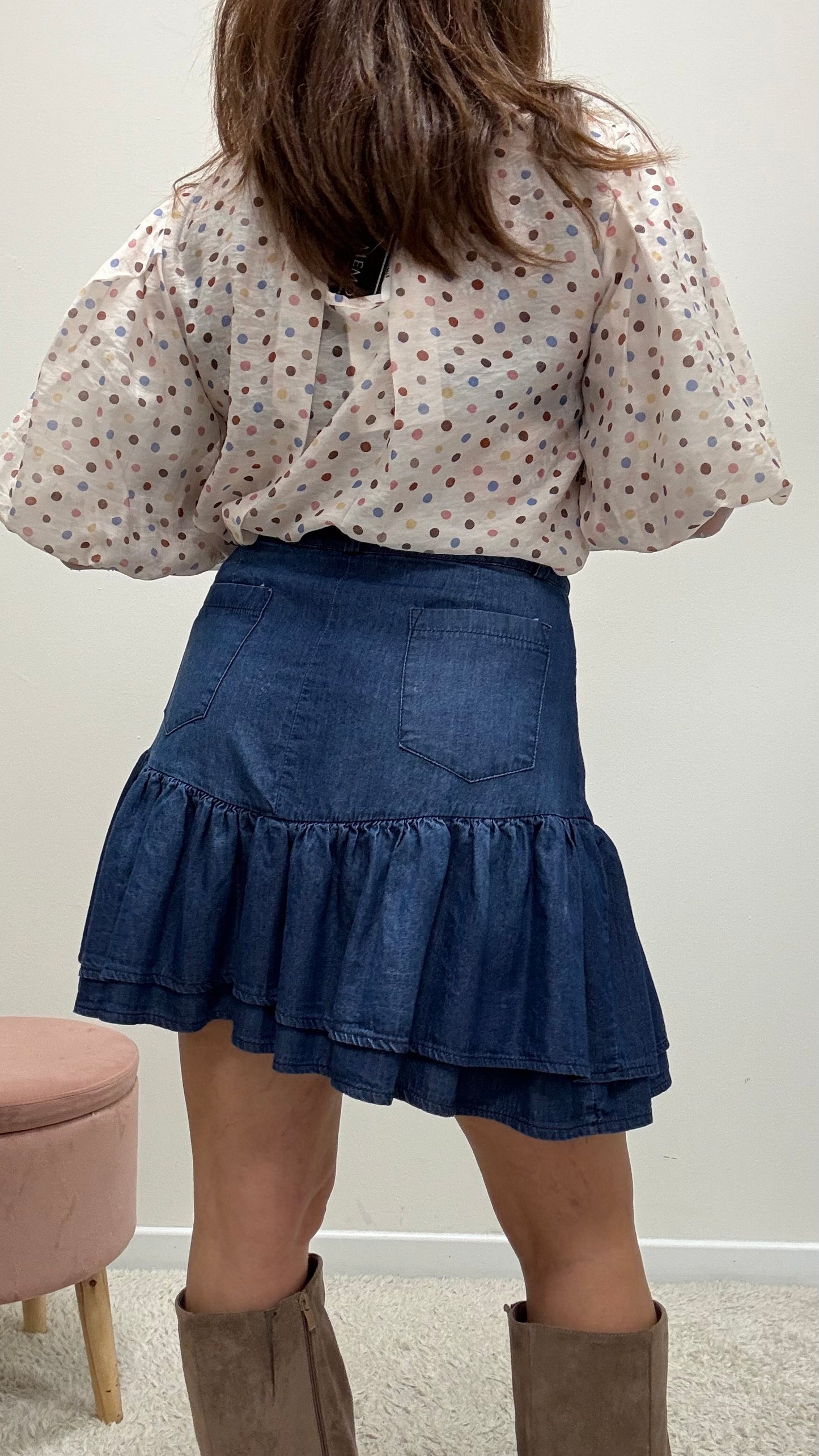 Gonna Chambray con Balza Susy Mix