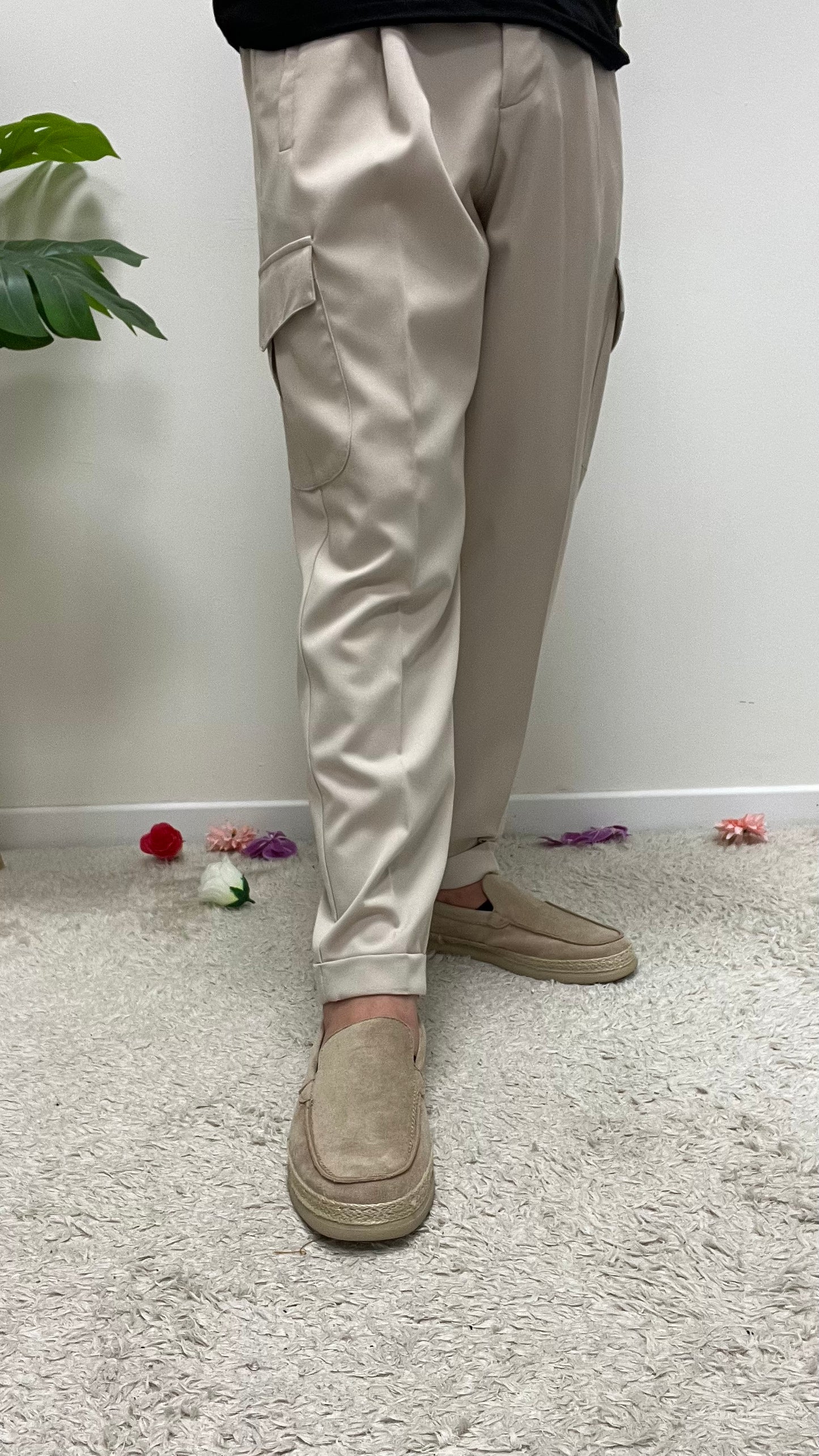 Scarpe Uomo in Ecocamoscio Beige