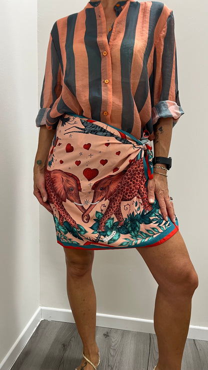 Gonna Pareo Corta Elefante Rosso HaveOne Art.GVS-Q286
