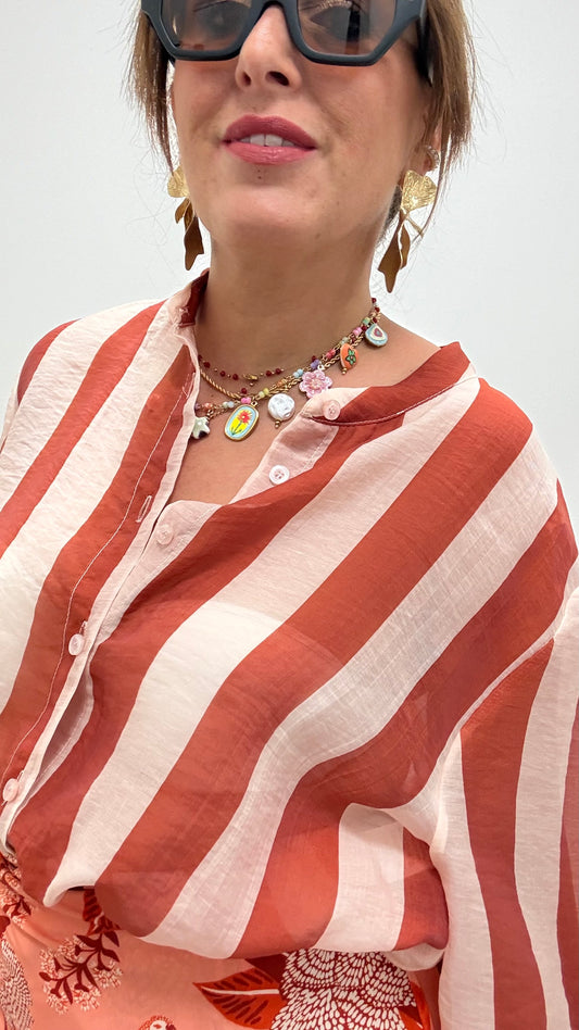 Camicia Riga burro e arancio HaveOne