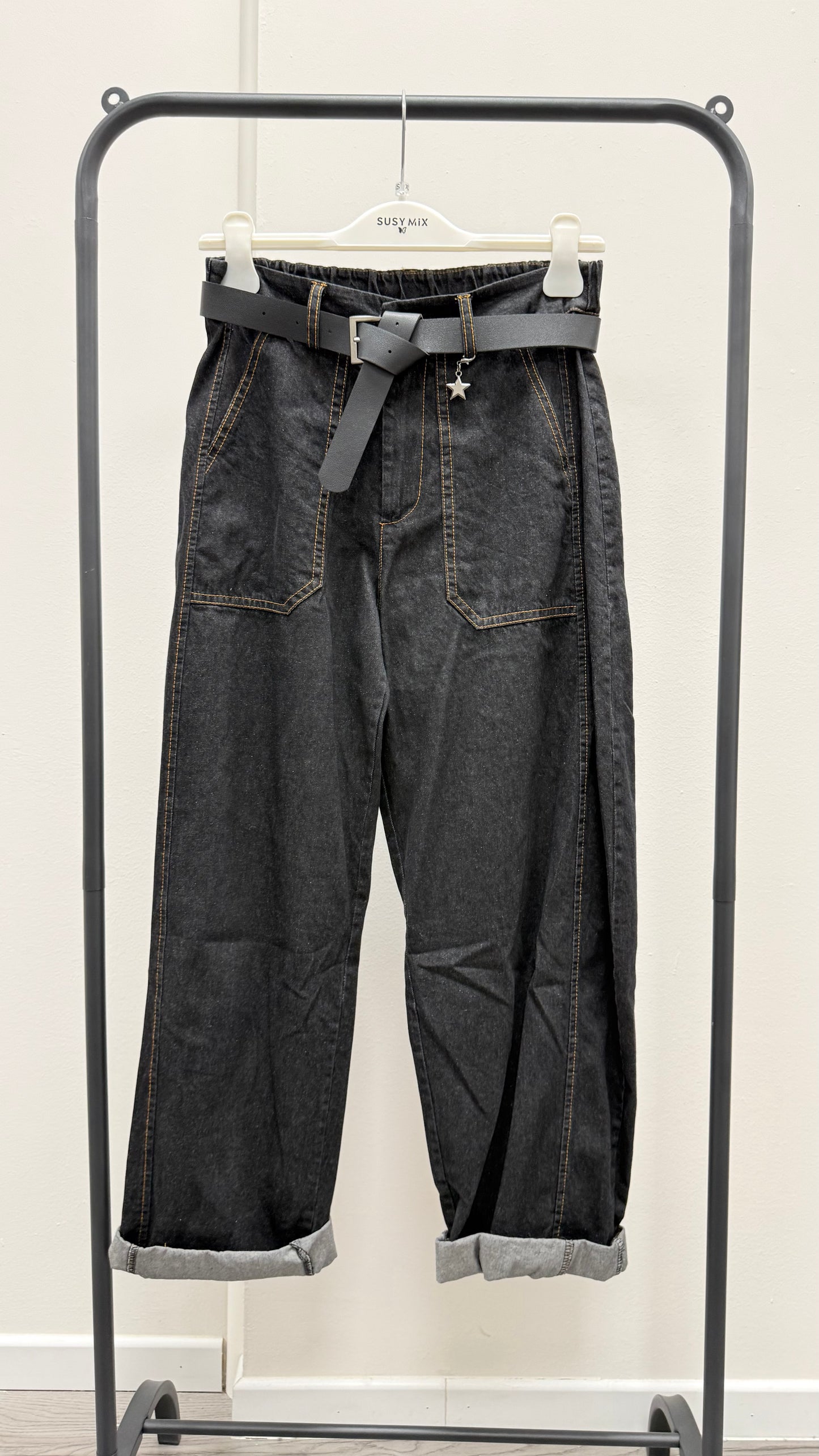 Jeans Balloon Stellina Susy Mix Nero Art.38302P