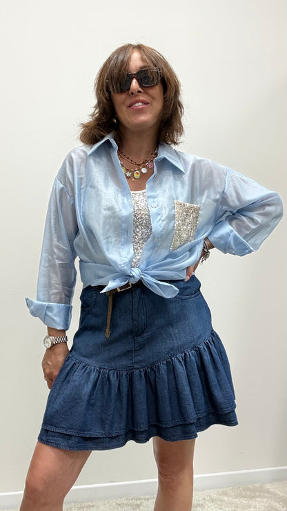 Gonna Chambray con Balza Susy Mix