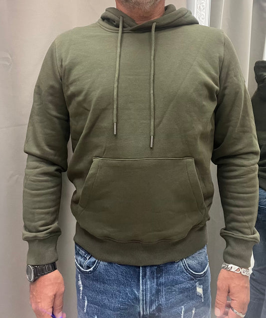 Gianni Lupo Felpa con Cappuccio Uomo Verde Militare