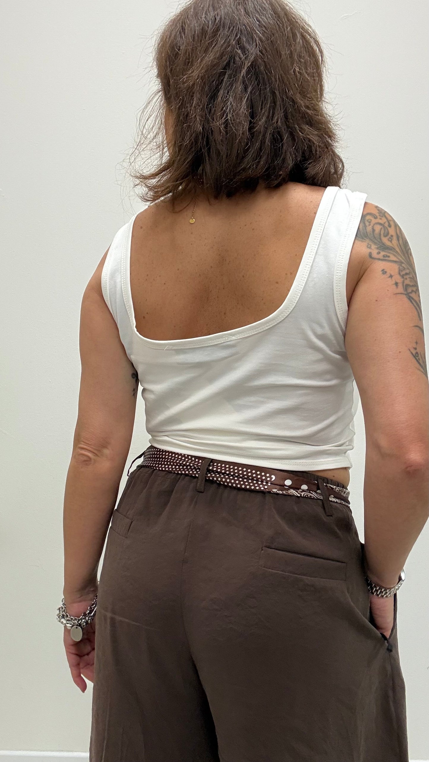 Top canotta bustier Haveone bianco