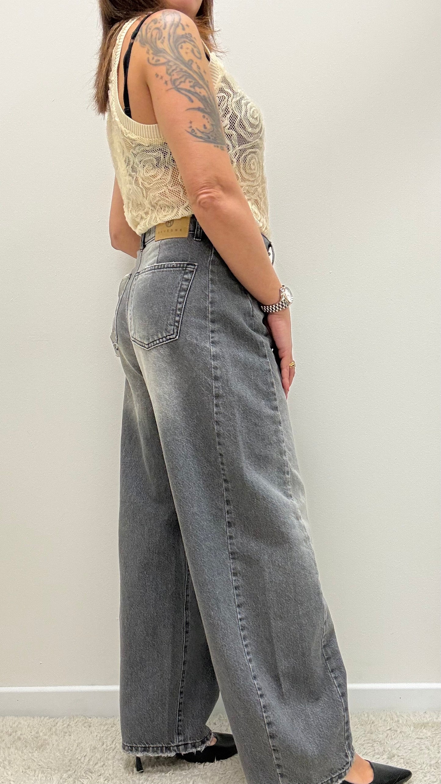 Jeans Lucy barrel grigio Haveone