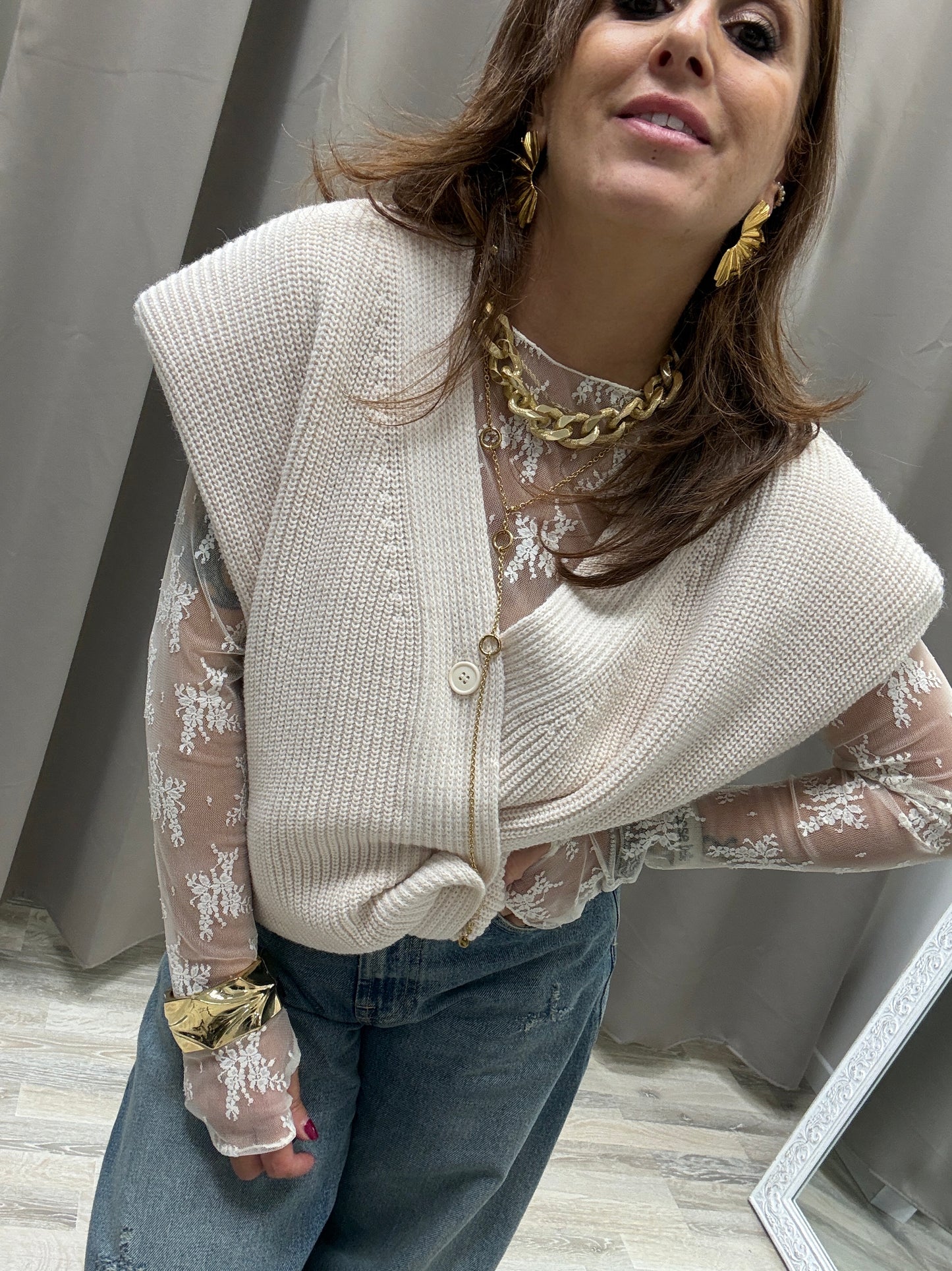 Gilet asimmetrico Burro Haveone