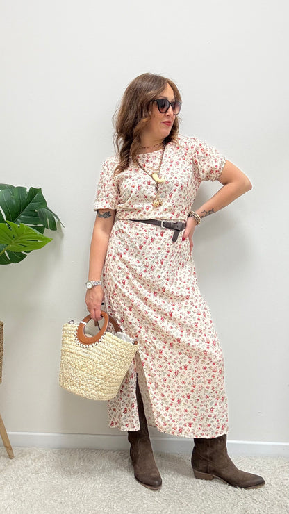 Abito midi fantasia fiori Susy Mix