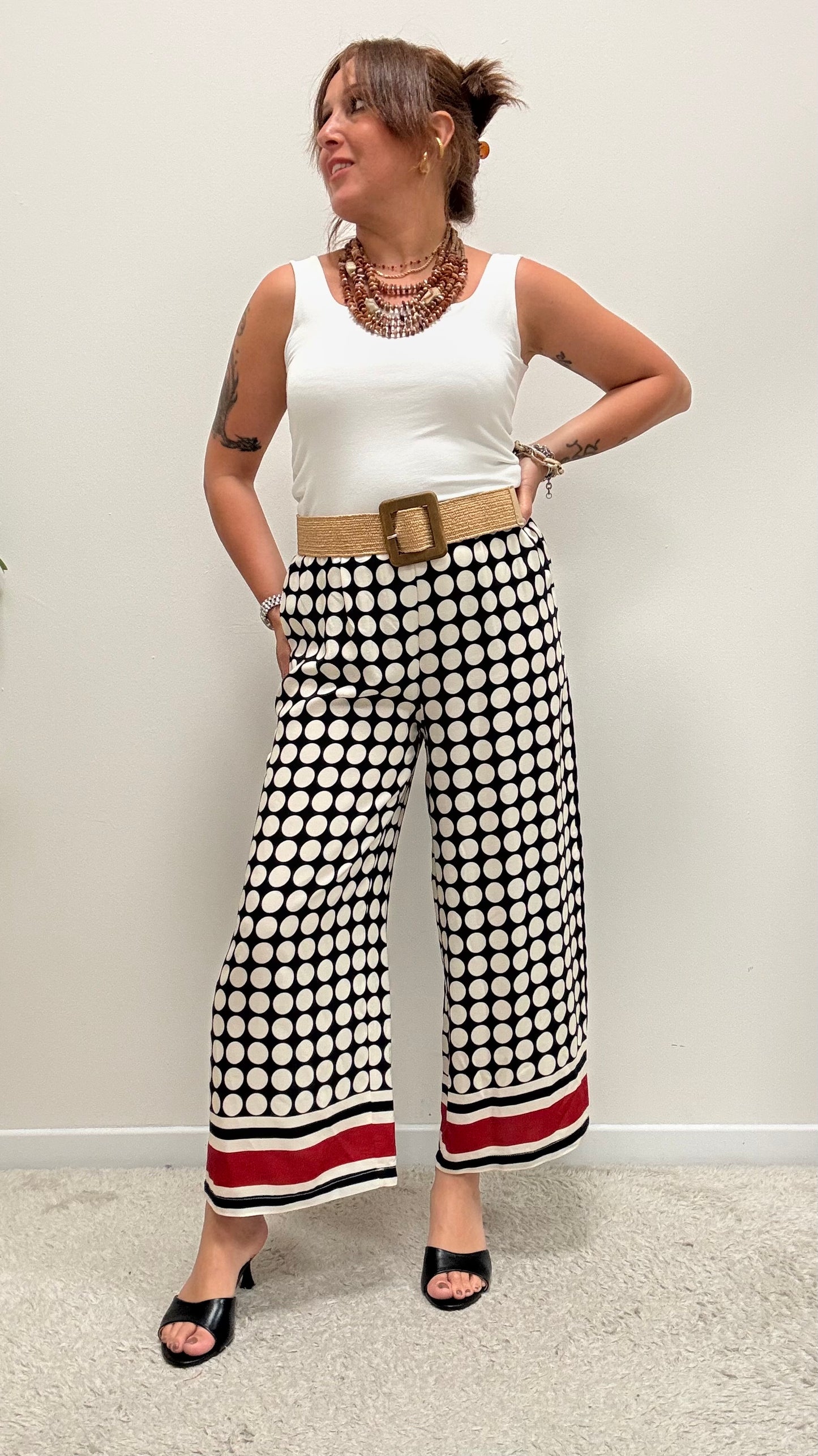 Pantaloni palazzo crop Haveone