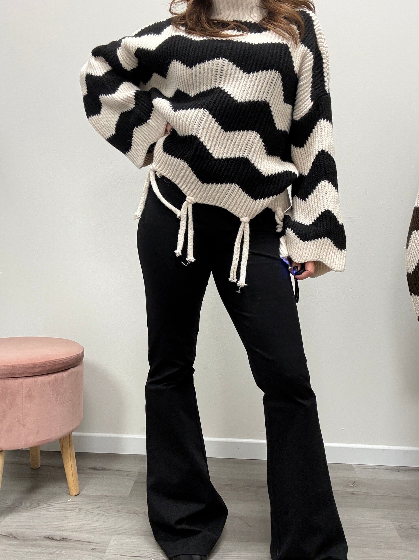 Pantaloni zampa Haveone nero