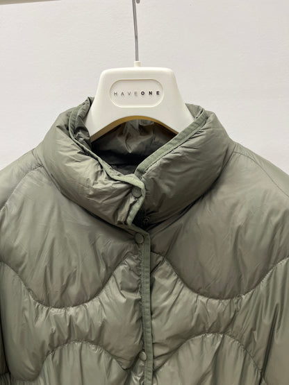 HaveOne Piumino Lungo Trapuntato Verde Militare