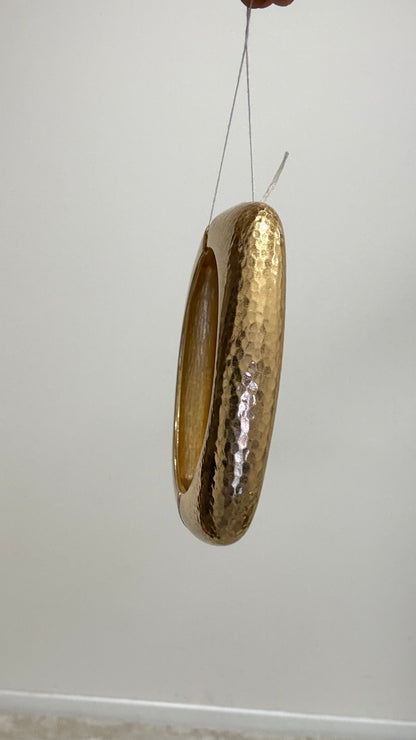 Bracciale Square oro satinato martellato