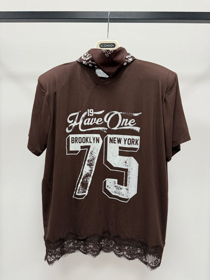 T-shirt bandana pizzo moro Haveone
