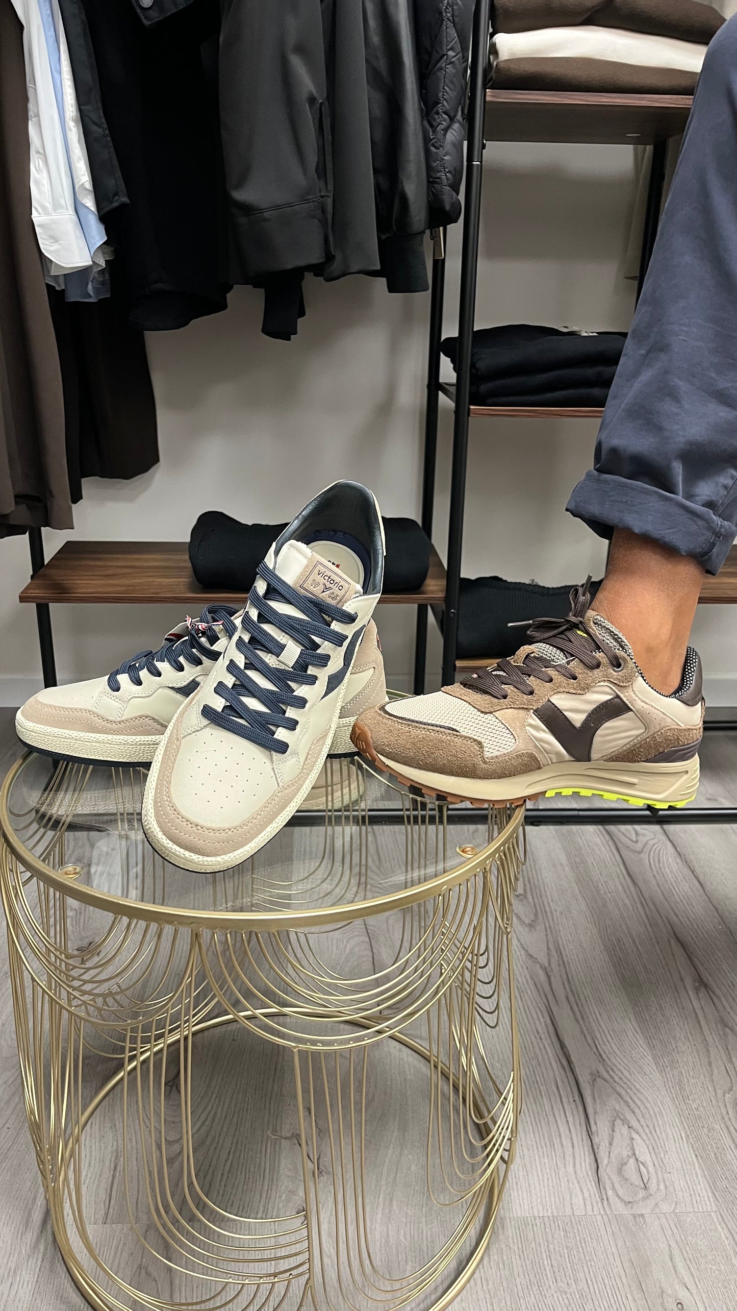 Sneakers Victoria Uomo Moro e Beige
