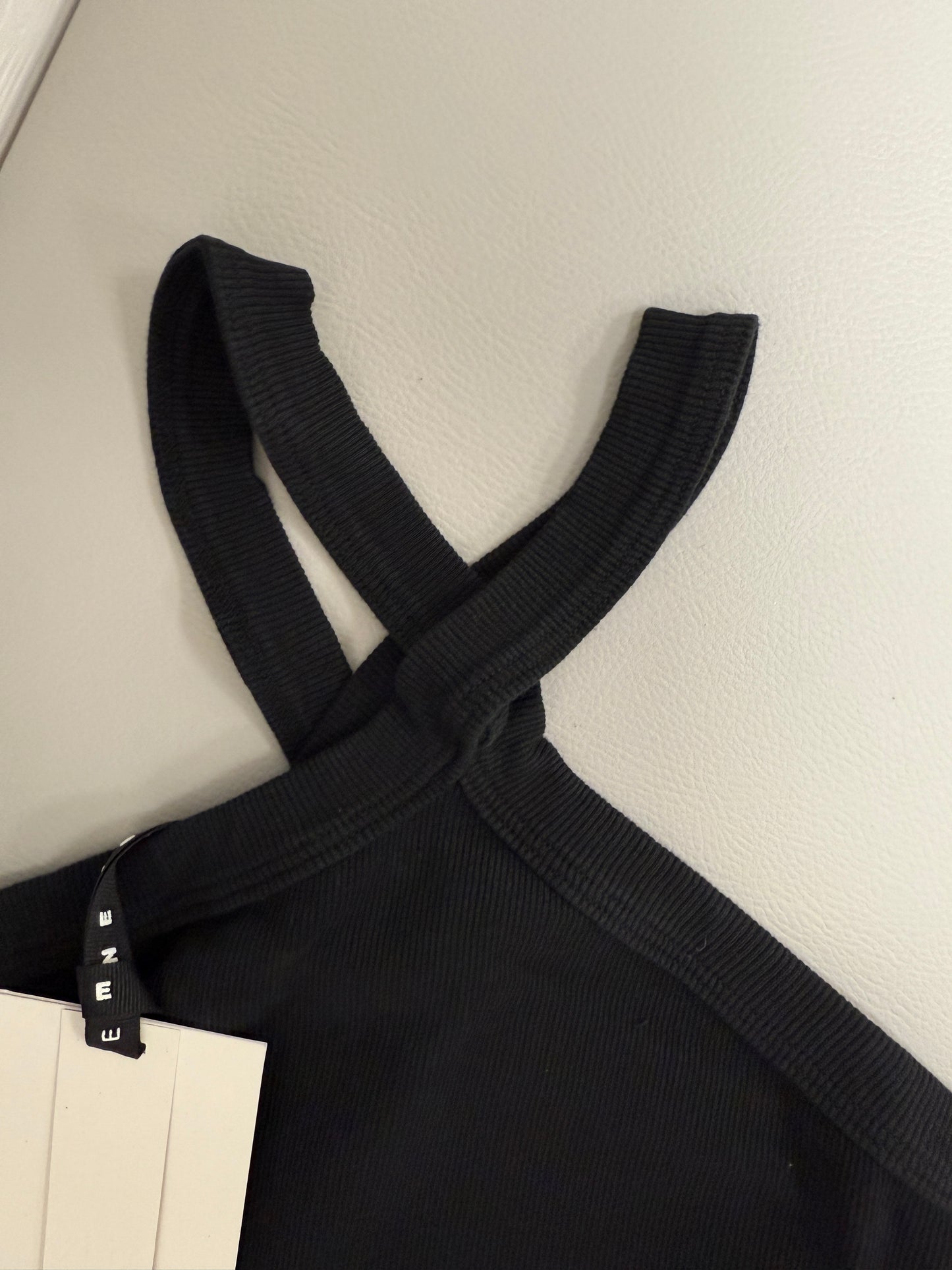 Top fascia incrocio Haveone nero