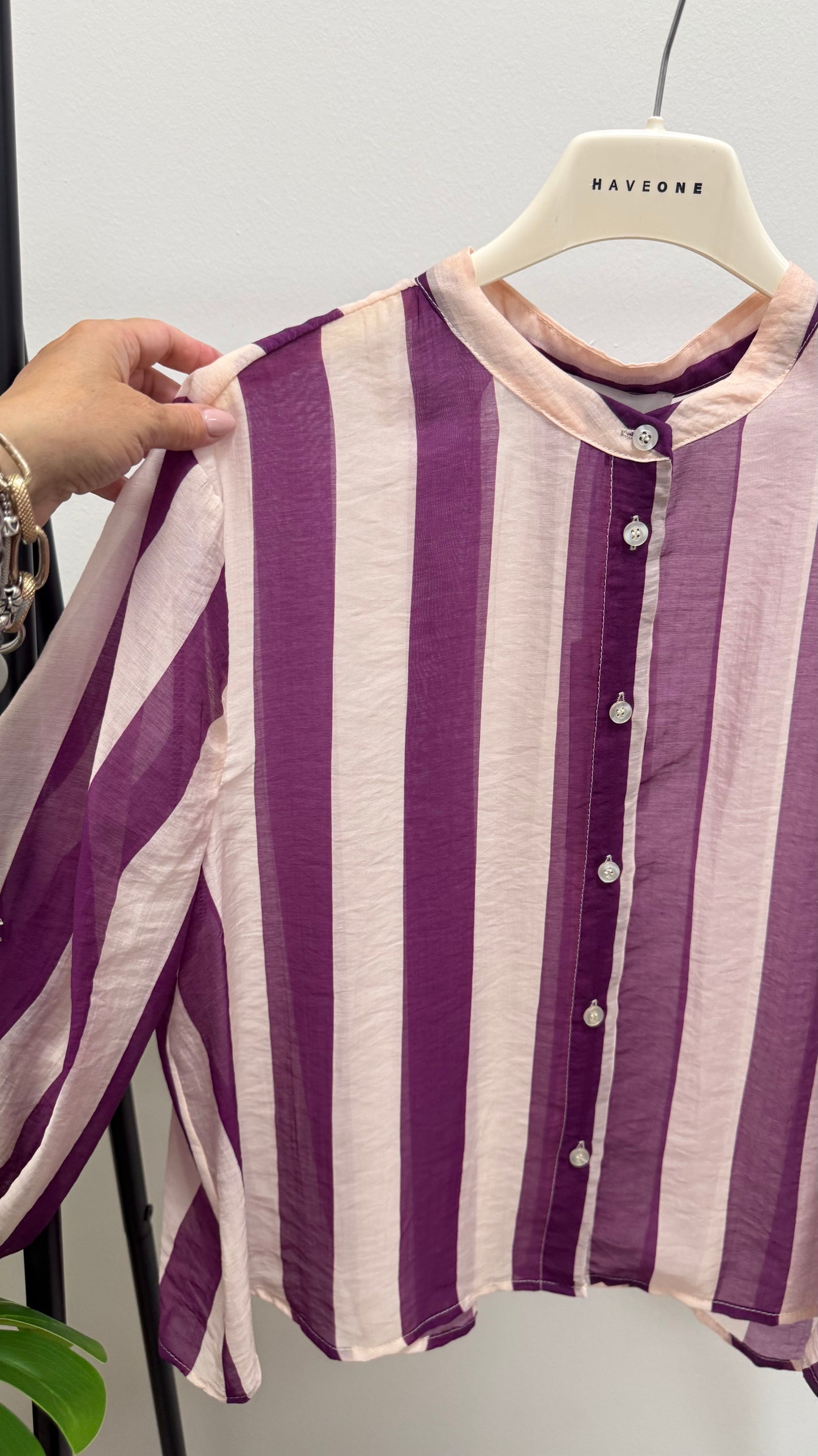 Camicia Riga burro e viola HaveOne