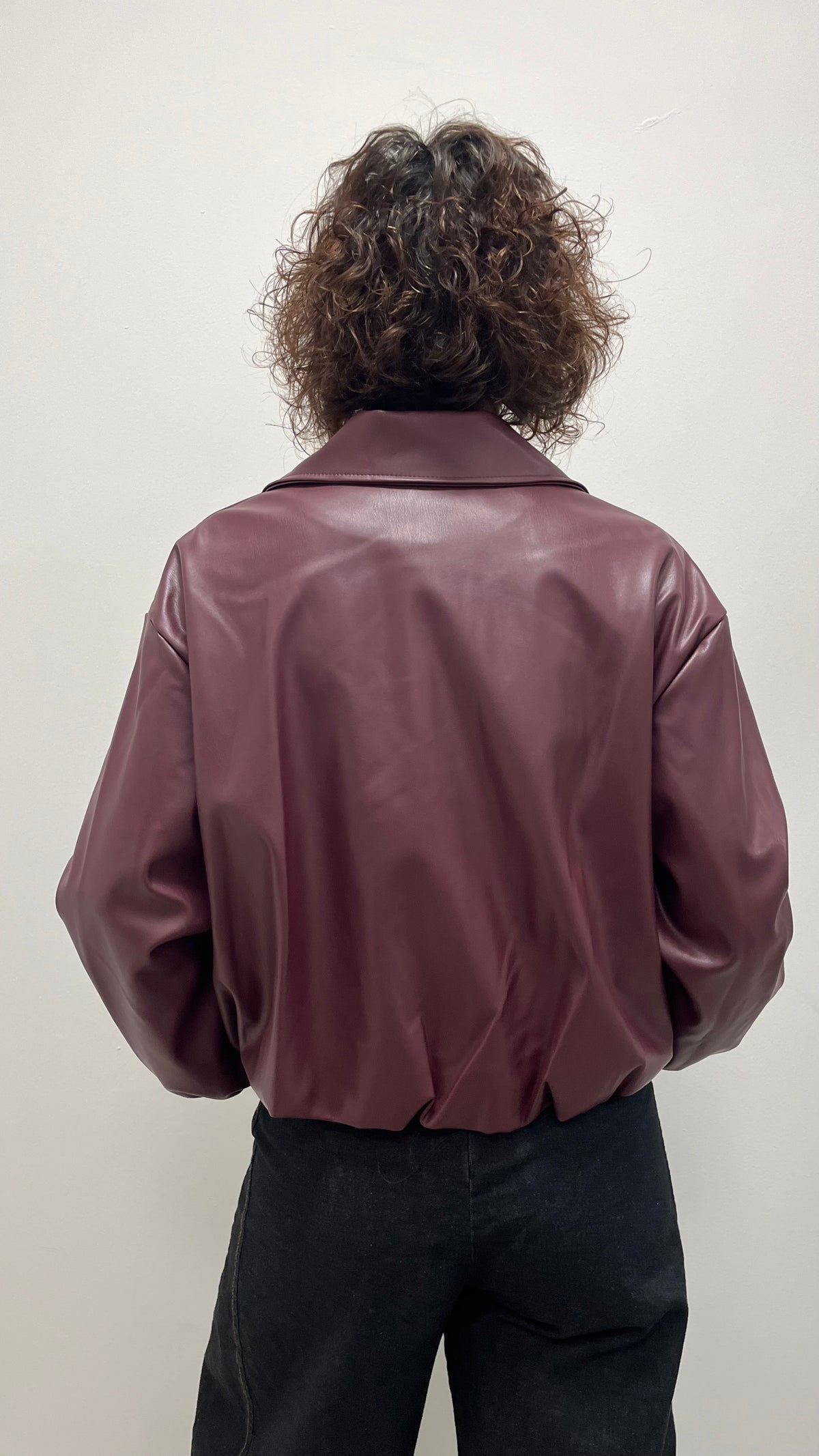 Bomber Ecopelle Extasy Bordeaux
