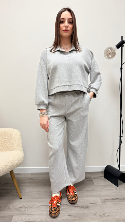 Pantaloni ovetto scuba  grigio Haveone