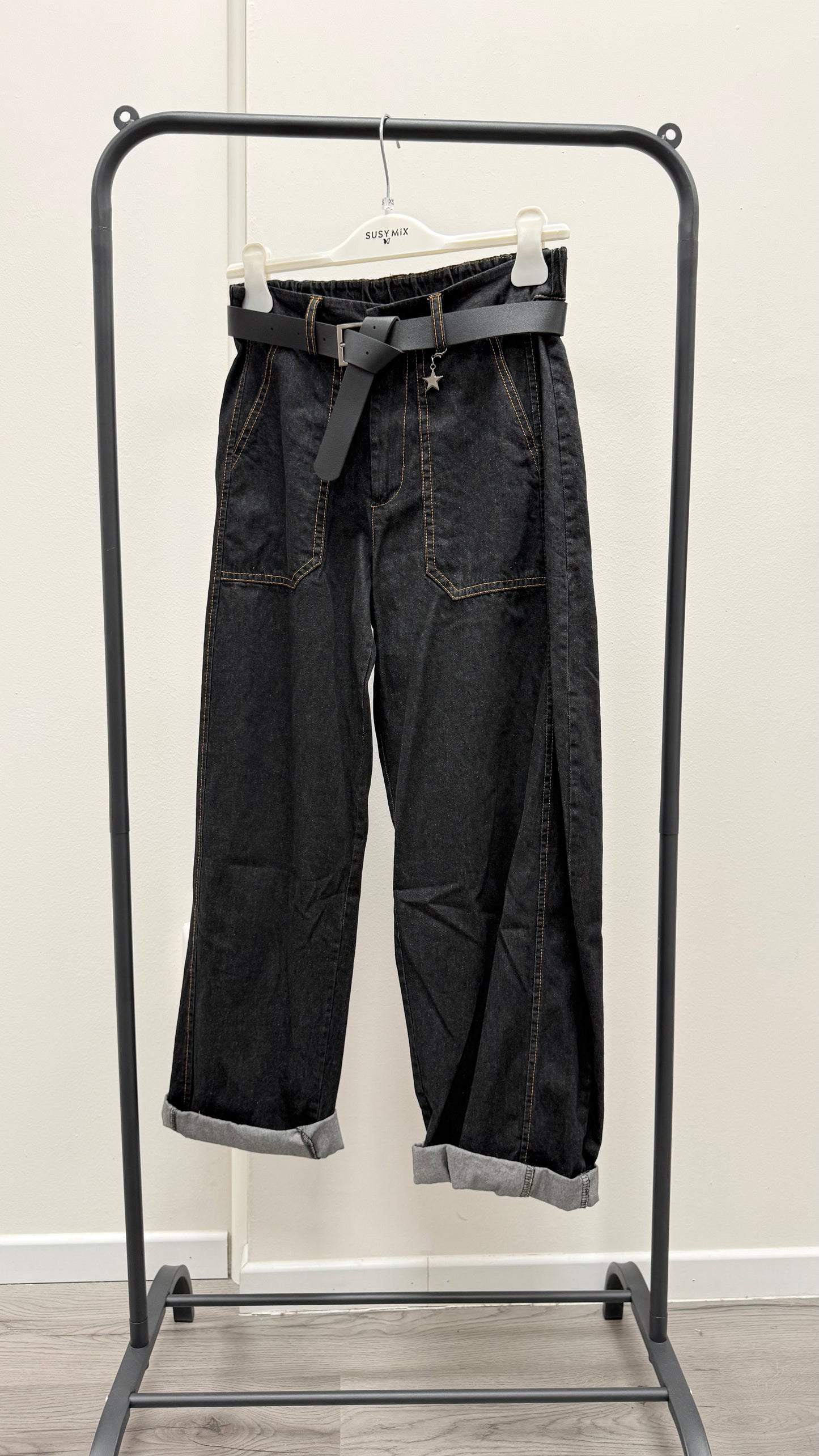 Jeans Balloon Stellina Susy Mix Nero Art.38302P