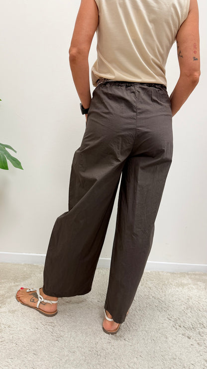 Pantalone balloon cotone Extasy moro